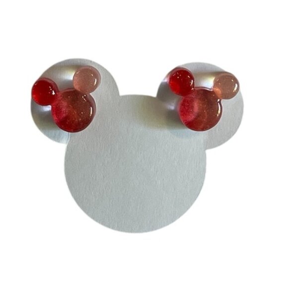 Resin Mickey Mouse Stainless Steel Earrings-New! - Picture 4 of 6